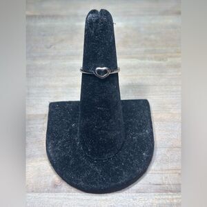 New! Open Heart Fashion Silver Tone Ring Size 6 Costume Jewelry Hypoallergenic